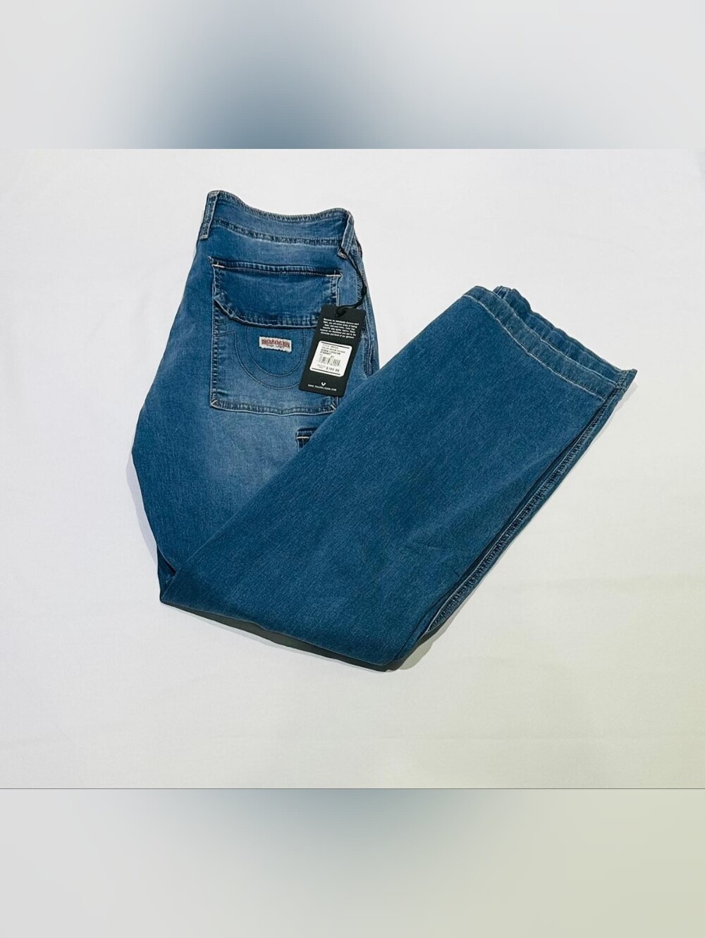 🔥 TRUE RELIGION Cargo Jeans Women’s Size 27 NWT 🔥 Medium Tide Wash | Style 600 - Picture 13 of 16
